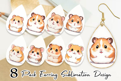 Earring teardrop sublimation design SVG artnoy 