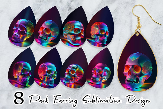 Earring teardrop sublimation design SVG artnoy 