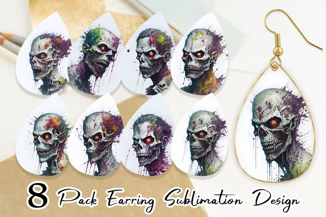 Earring teardrop sublimation design SVG artnoy 