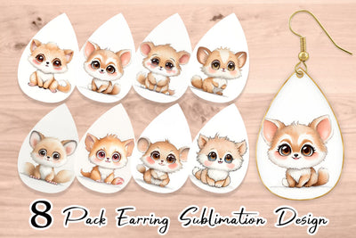 Earring teardrop sublimation design SVG artnoy 