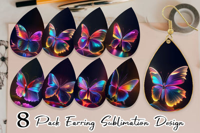 Earring teardrop sublimation design SVG artnoy 