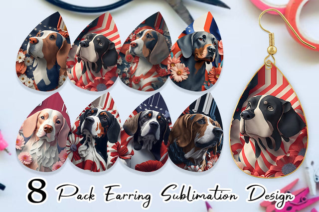 Earring teardrop sublimation design SVG artnoy 