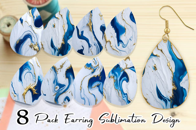 Earring teardrop sublimation design SVG artnoy 