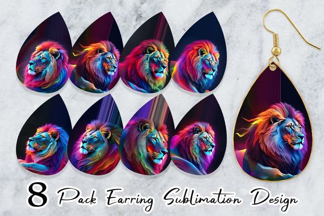 Earring teardrop sublimation design SVG artnoy 