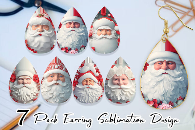 Earring teardrop sublimation design SVG artnoy 