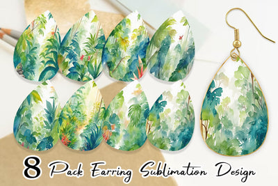 Earring teardrop sublimation design SVG artnoy 