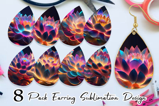 Earring teardrop sublimation design SVG artnoy 