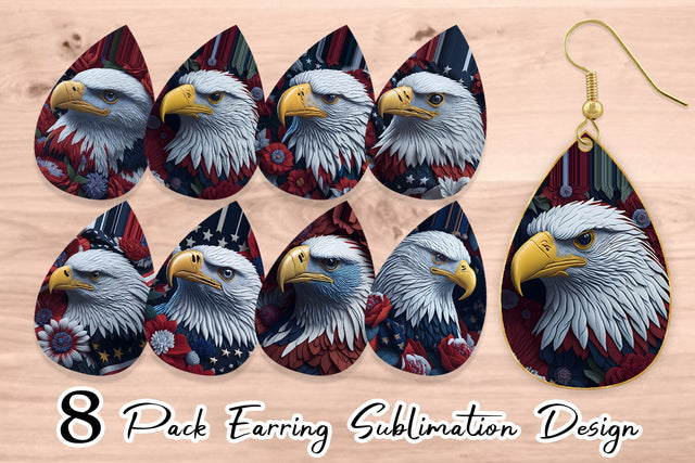 Earring teardrop sublimation design SVG artnoy 