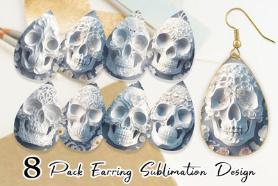Earring teardrop sublimation design SVG artnoy 