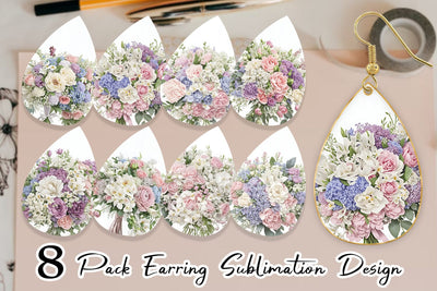 Earring teardrop sublimation design SVG artnoy 