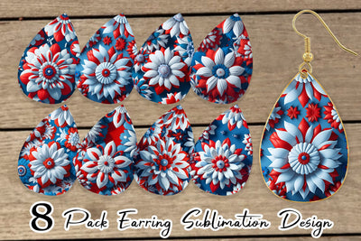 Earring teardrop sublimation design SVG artnoy 
