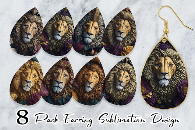 Earring teardrop sublimation design SVG artnoy 