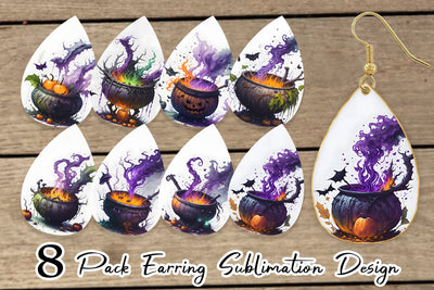 Earring teardrop sublimation design SVG artnoy 