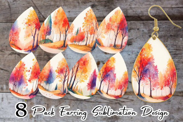 Earring teardrop sublimation design SVG artnoy 