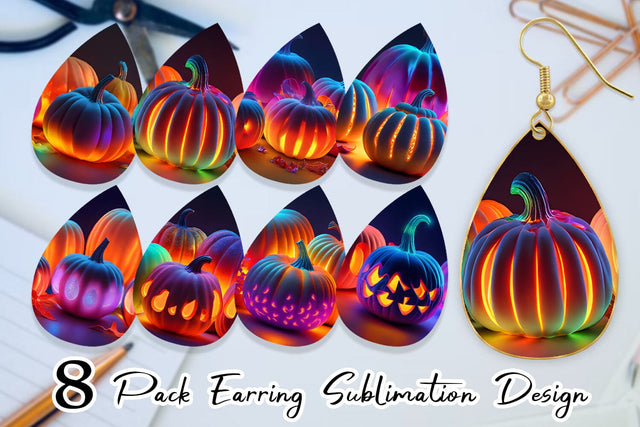 Earring teardrop sublimation design SVG artnoy 