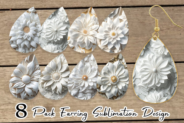 Earring teardrop sublimation design SVG artnoy 