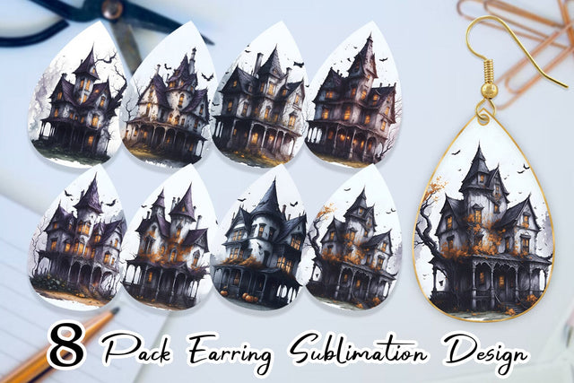 Earring teardrop sublimation design SVG artnoy 