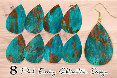 Earring teardrop sublimation design SVG artnoy 