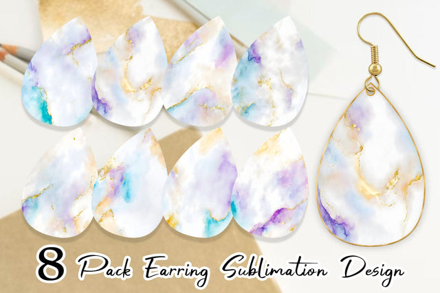 Earring teardrop sublimation design SVG artnoy 