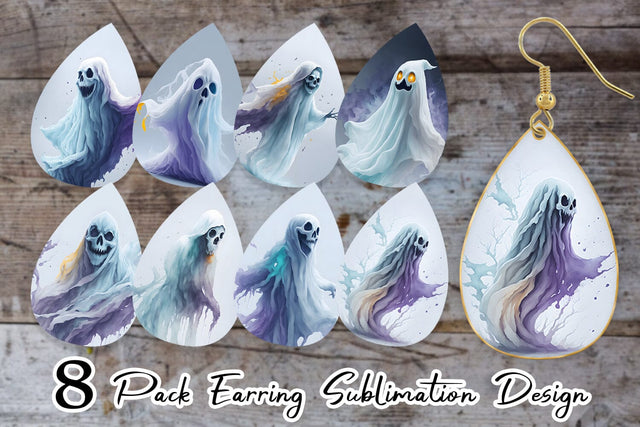 Earring teardrop sublimation design SVG artnoy 