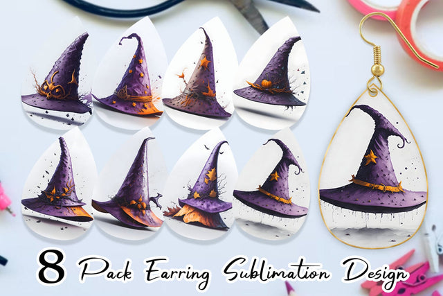 Earring teardrop sublimation design SVG artnoy 