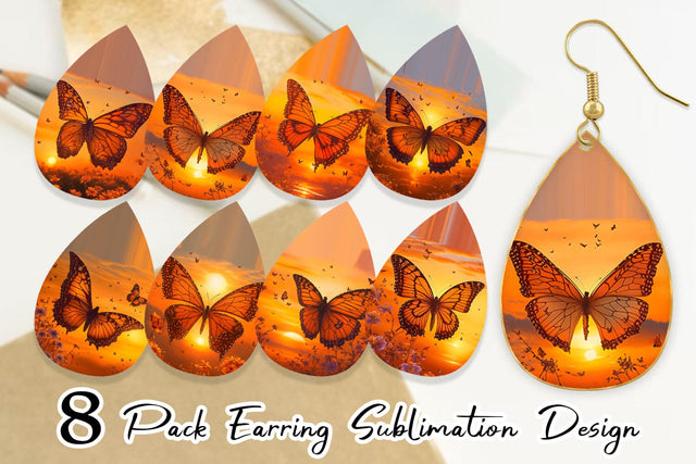 Earring teardrop sublimation design SVG artnoy 