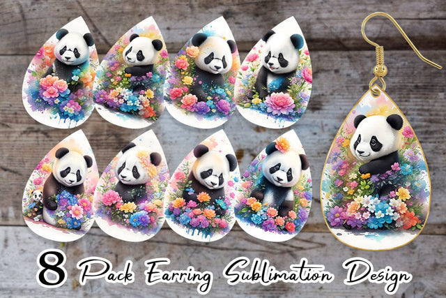 Earring teardrop sublimation design SVG artnoy 