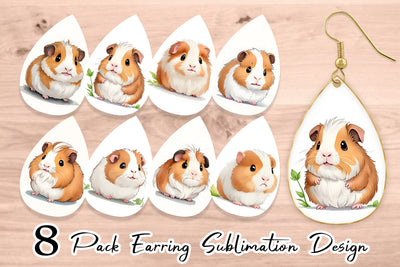 Earring teardrop sublimation design SVG artnoy 