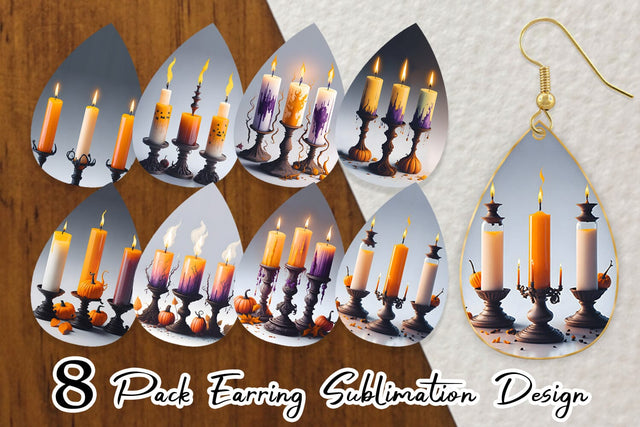 Earring teardrop sublimation design SVG artnoy 