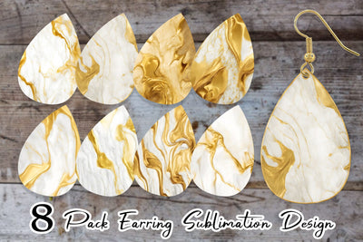 Earring teardrop sublimation design SVG artnoy 