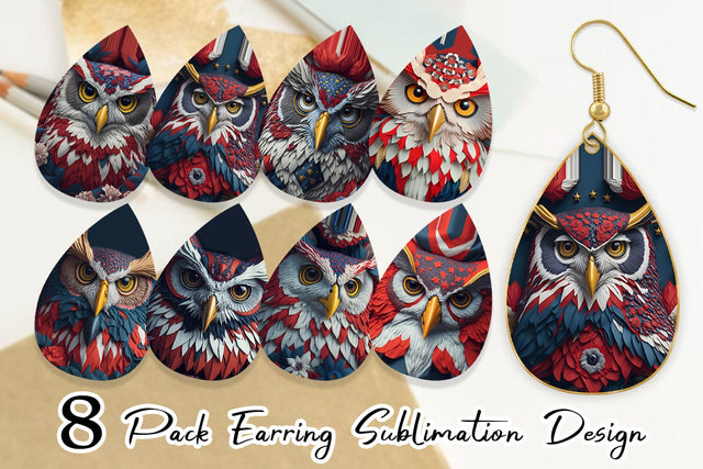 Earring teardrop sublimation design SVG artnoy 