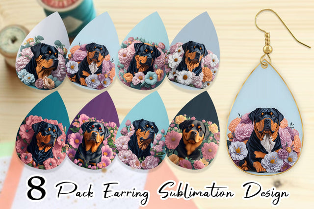 Earring teardrop sublimation design SVG artnoy 