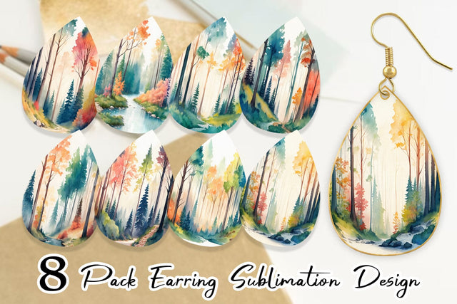 Earring teardrop sublimation design SVG artnoy 