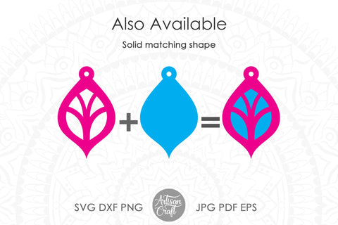Earring template SVG, Floral earrings SVG SVG Artisan Craft SVG 