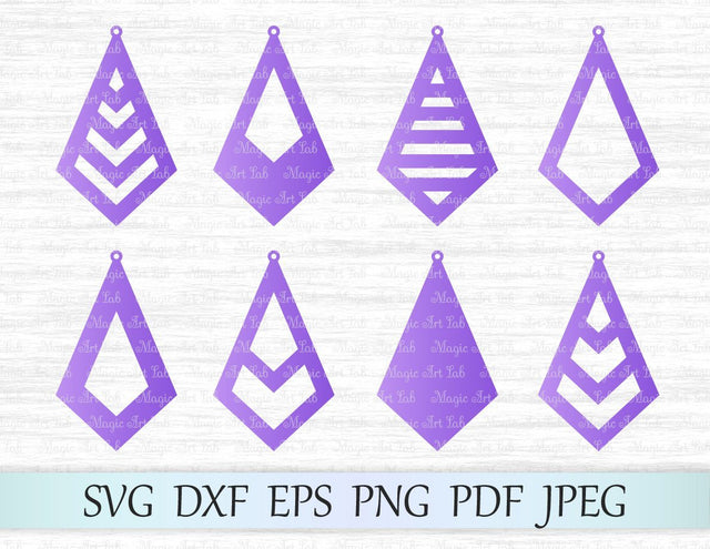 Earring templates cut files SVG MagicArtLab