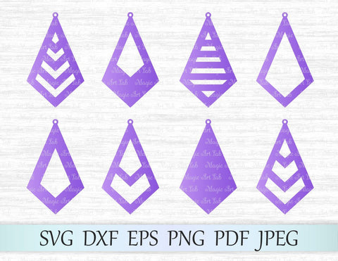 Earring templates cut files SVG MagicArtLab 