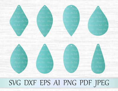 Earring templates cut files SVG MagicArtLab 