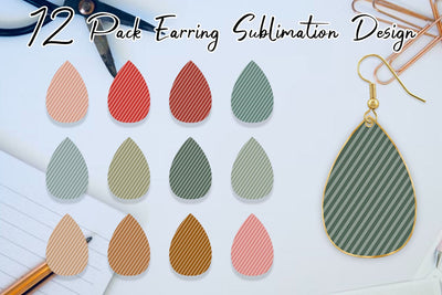 Earrings bundle design line stripes pattern background Sublimation artnoy 