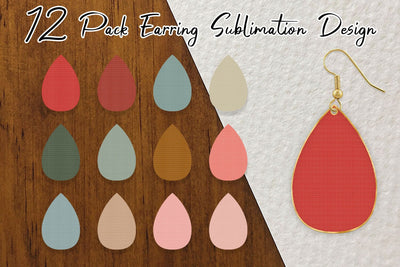Earrings bundle design small polka dot pattern background Sublimation artnoy 