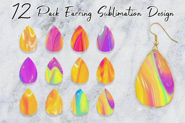 Earrings bundle design wave texture background Sublimation artnoy 