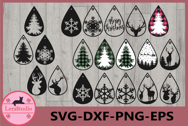 Earrings Christmas Svg SVG Lerastudio 