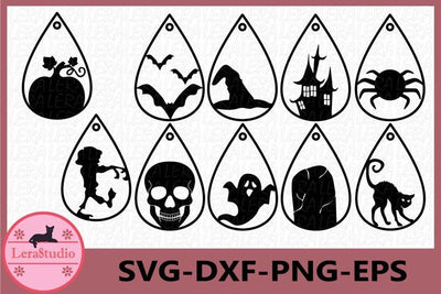 Earrings Halloween Svg SVG Lerastudio 