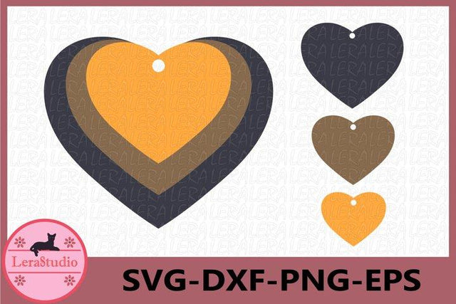 Earrings Heart SVG SVG Lerastudio 