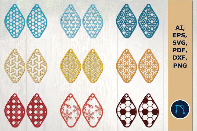 Earrings Jewelry Set bundle SVG cut file SVG MD JOYNAL ABDIN 