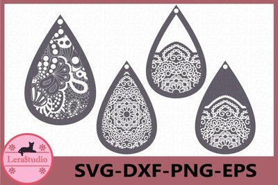 Earrings Mandala svg SVG Lerastudio 