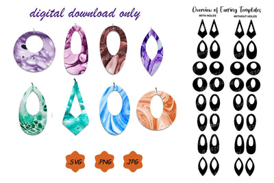 Earrings svg cut file, earring template SVG Deepa 