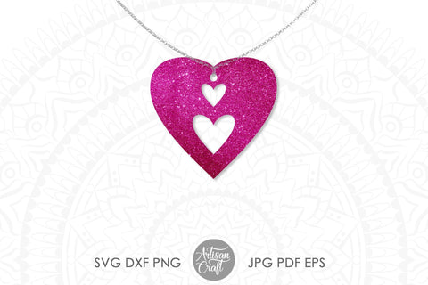 Earrings SVG, Heart earrings, Heart shape, Earring template SVG Artisan Craft SVG 
