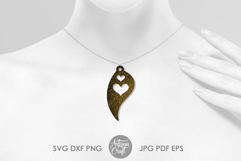 Earrings SVG, heart teardrop earring SVG Artisan Craft SVG 