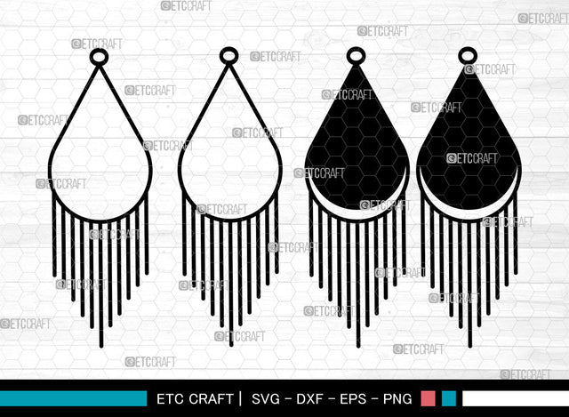 Earrings SVG, Jewelry Svg, Leather Earrings Svg, Necklace Svg, Stacked Earring Svg, Teardrop Earrings Svg, Earing Svg SVG ETC Craft 