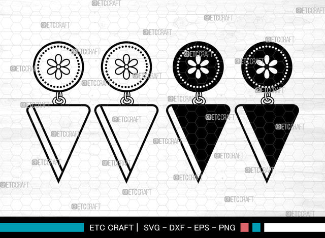 Earrings SVG, Jewelry Svg, Leather Earrings Svg, Necklace Svg, Stacked Earring Svg, Teardrop Earrings Svg, Earing Svg SVG ETC Craft 